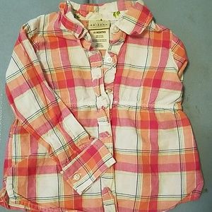 Plaid button down shirt